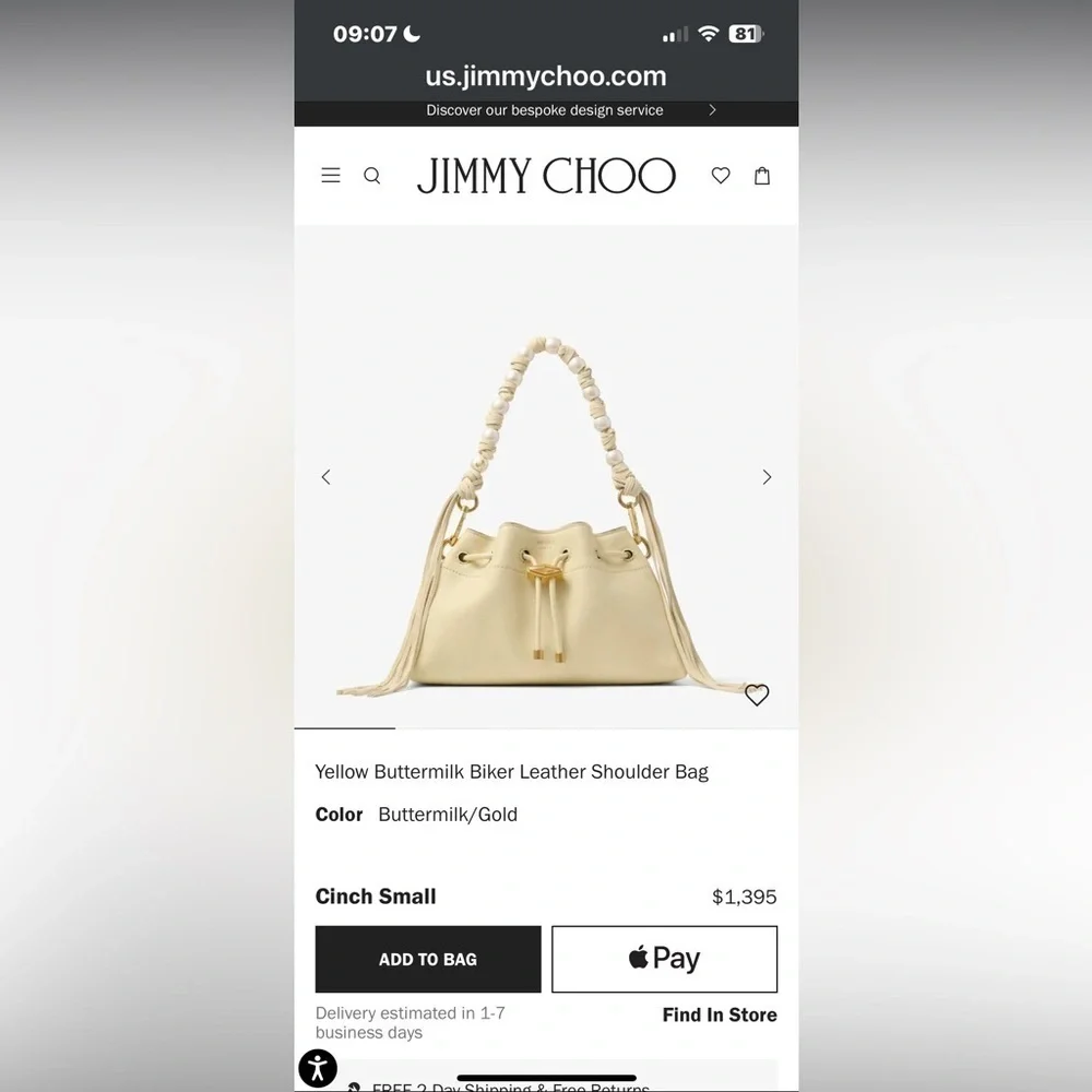 🤍 JIMMY CHOO White Pebbled Bag – Preloved Luxury 🤍